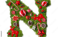 Christmas Alphabet Letter N Stock-Foto | Adobe Stock intended for Christmas Alphabet Letter N