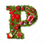 Christmas Alphabet Letter P Stock Photo | Adobe Stock With Christmas Alphabet Letter P