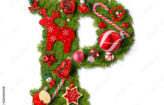Christmas Alphabet Letter P Stock Photo | Adobe Stock with Christmas Alphabet Letter P
