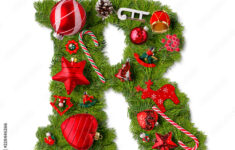 Christmas Alphabet Letter R Stock Photo | Adobe Stock inside Christmas Alphabet Letter R