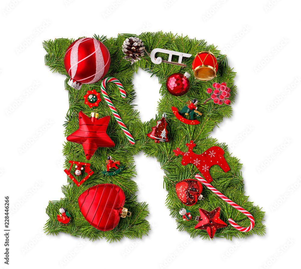 Christmas Alphabet Letter R Stock Photo | Adobe Stock inside Christmas Alphabet Letter R