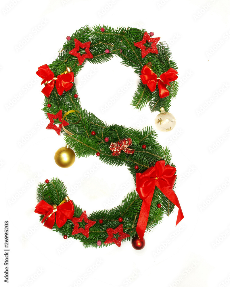 Christmas Alphabet Letter &amp;quot;S&amp;quot; Stock-Foto | Adobe Stock pertaining to Christmas Alphabet Letter S