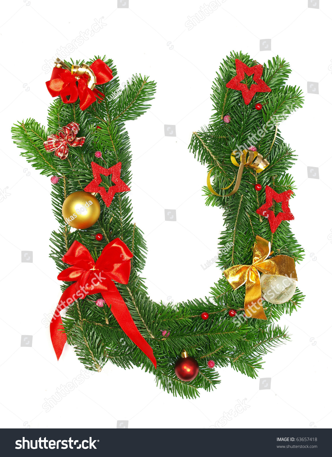 Christmas Alphabet Letter U Stock Photo 63657418 | Shutterstock regarding Christmas Alphabet Letter U