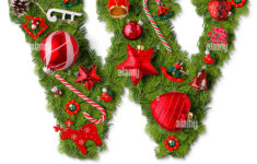 Christmas Alphabet Letter W Isolated On White Stock Photo - Alamy pertaining to Christmas Alphabet Letter W