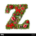 Christmas Alphabet Letter Z Isolated On White Stock Photo   Alamy In Christmas Alphabet Letter Z