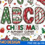 Christmas Alphabet Letters, Individual Christmas Alphabet Letters For Printable Christmas Alphabet Letters