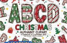 Christmas Alphabet Letters, Individual Christmas Alphabet Letters within Christmas Alphabet Printable Letters