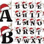 Christmas Alphabet Svg Bundle, A Z Letters Svg For Cricut Regarding Individual Christmas Alphabet Letters