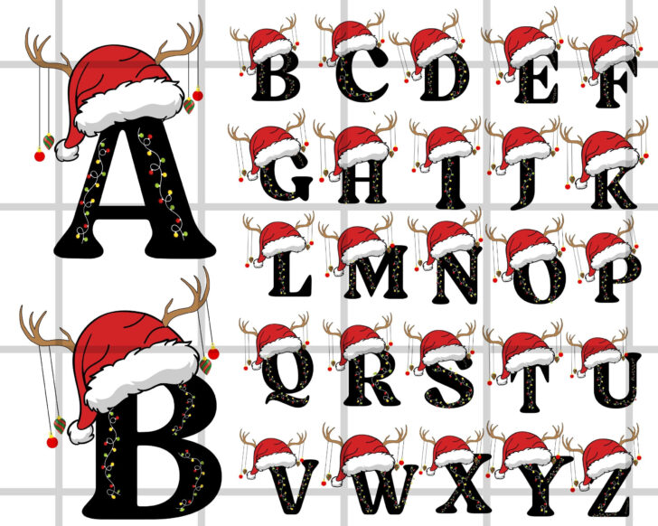 Individual Christmas Alphabet Letters