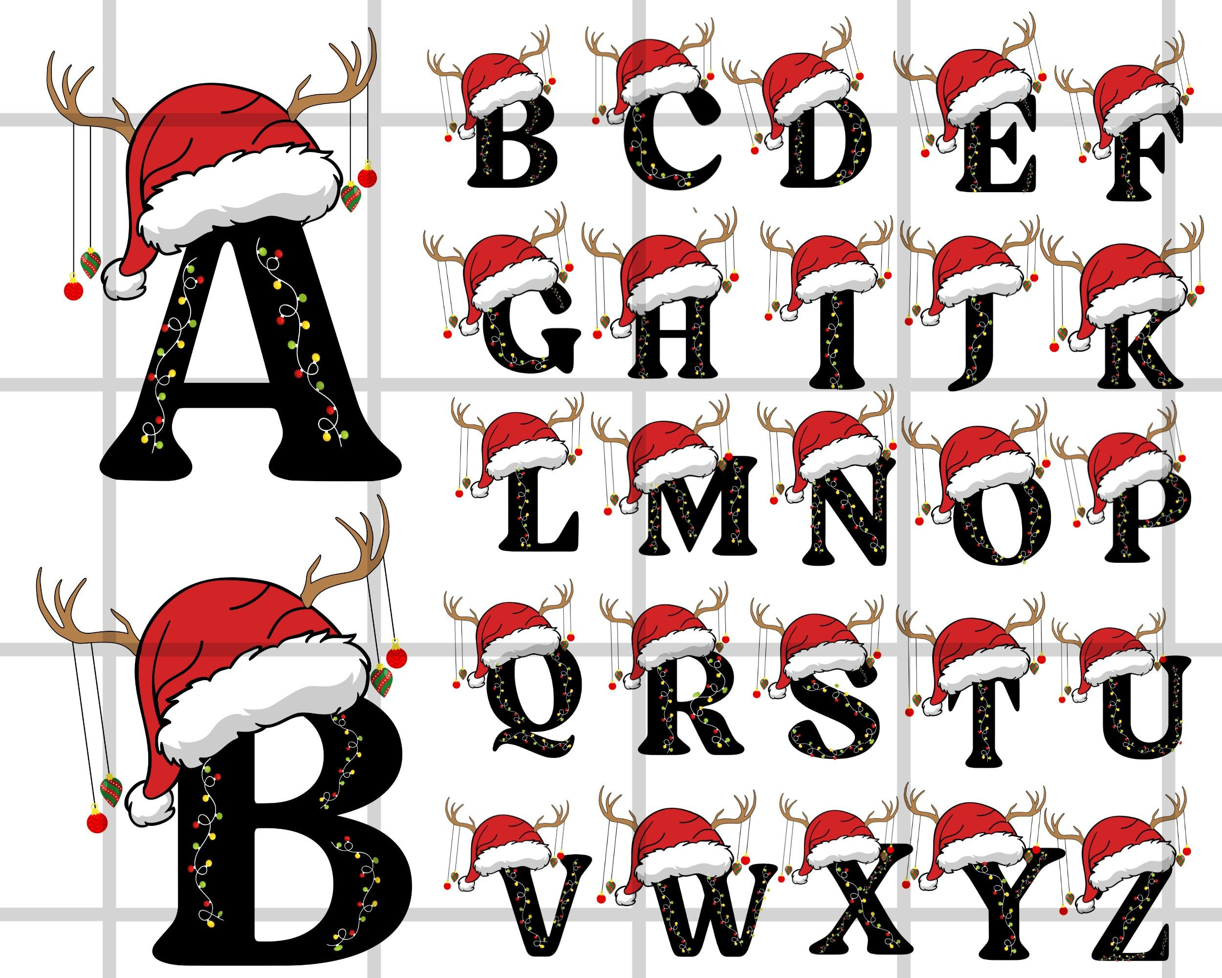 Christmas Alphabet Svg Bundle, A-Z Letters Svg For Cricut regarding Individual Christmas Alphabet Letters