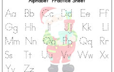 Christmas Alphabet Tracing Worksheets - Kids Activity Zone regarding Christmas Alphabet Worksheets