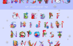 Christmas Font And Alphabet Royalty Free Vector Image with regard to Christmas Font Alphabet