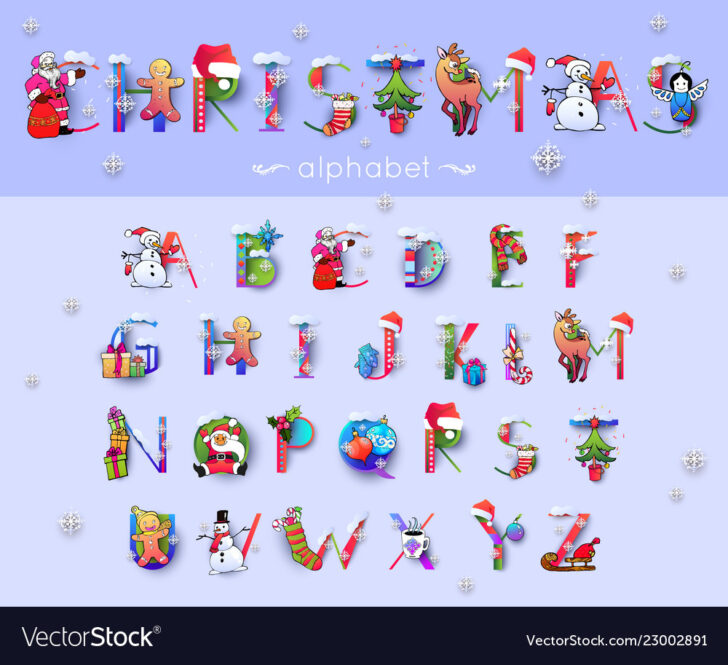 Christmas Font Alphabet