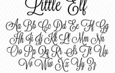 Christmas Font Christmas Cursive Font Christmas Monogram Font for Alphabet Christmas Fonts