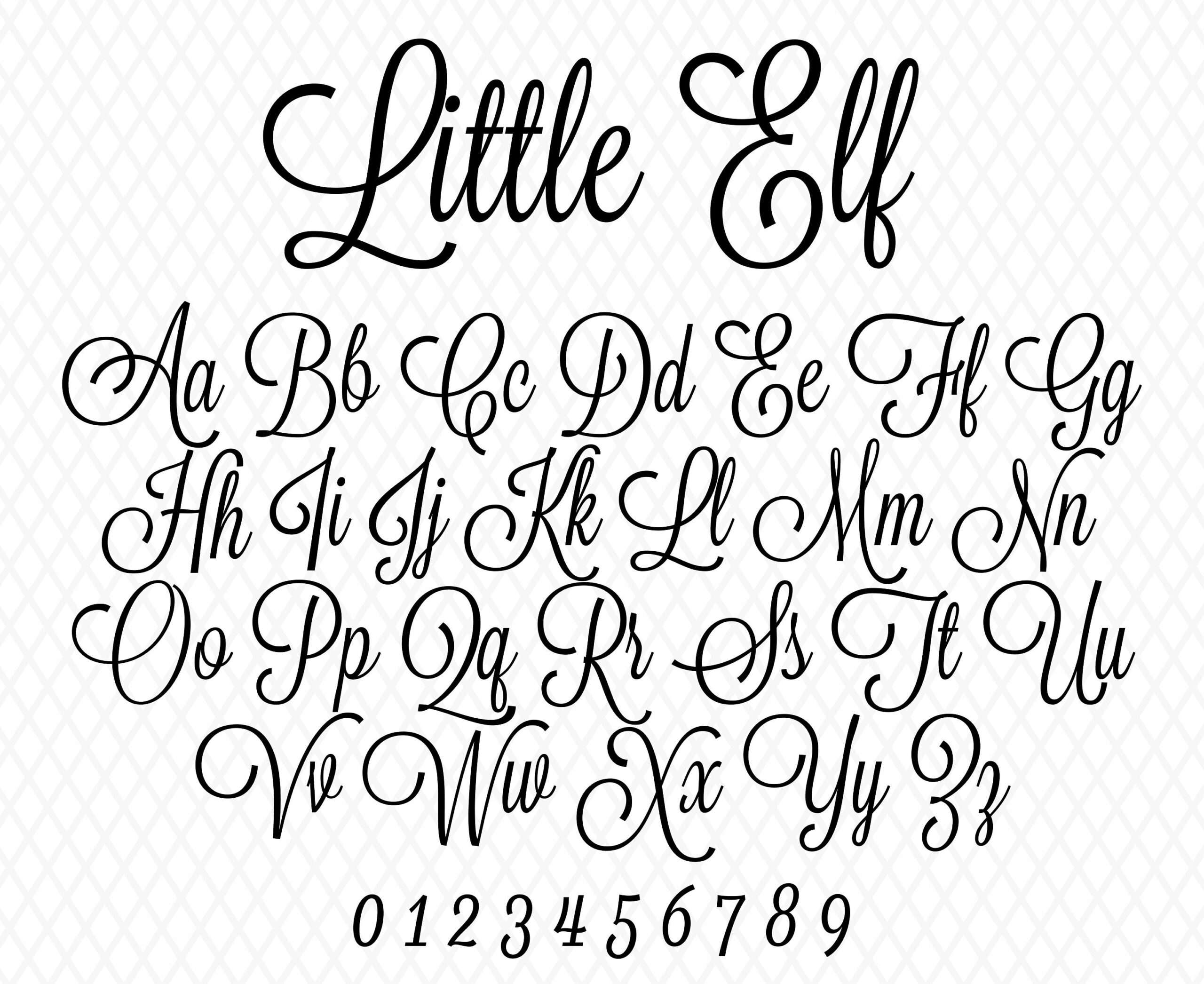 Christmas Font Christmas Cursive Font Christmas Monogram Font for Alphabet Christmas Fonts