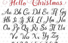 Christmas Font Christmas Script Christmas Font Monogram Cursive in Christmas Alphabet Font