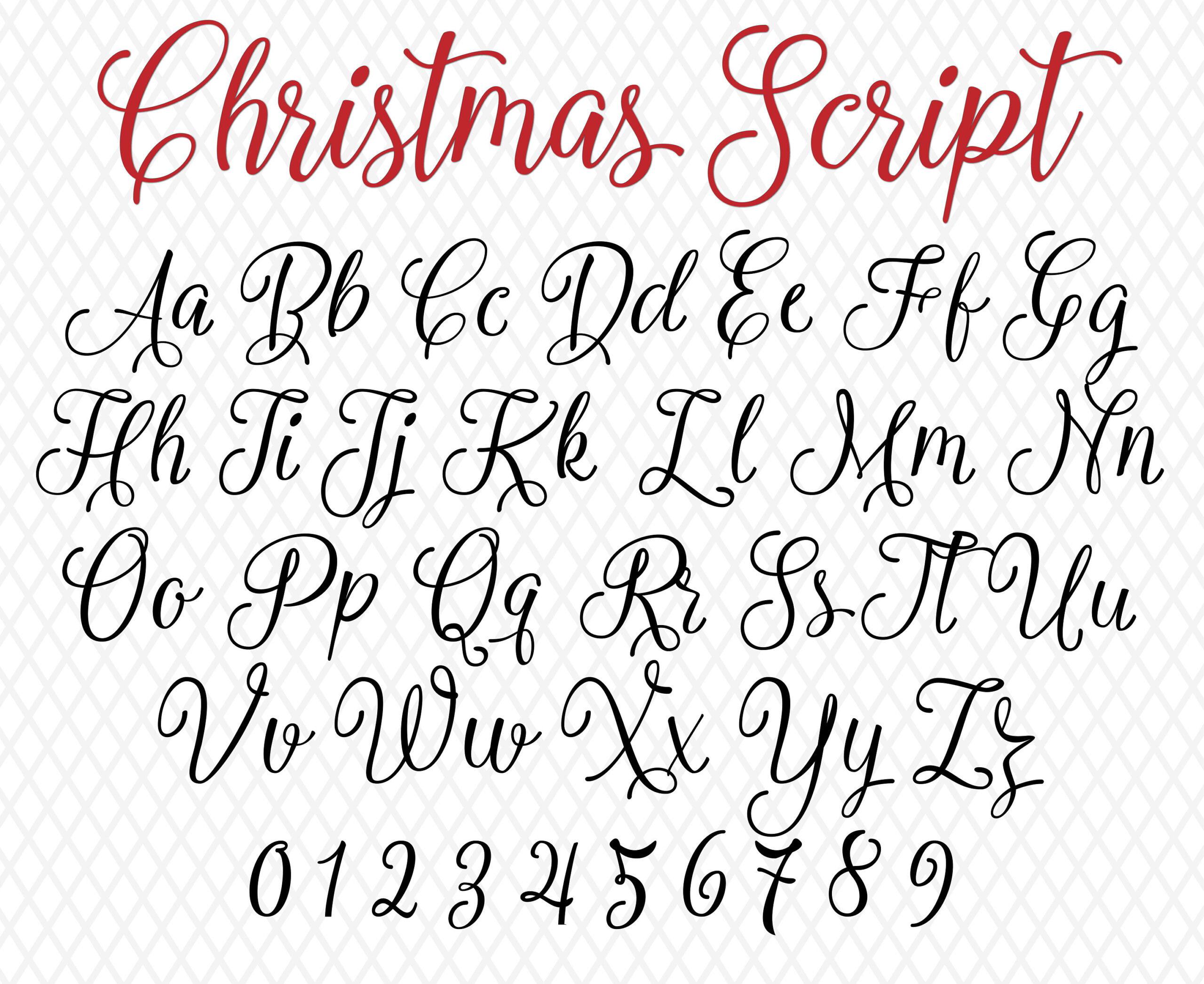 Christmas Fonts Weihnachtsschrift Monogramm Christmas Script Santa Font Christmas Font Candy Cane Font Cursive Font Ttf Svg Png Bauernhaus Schriftart inside Christmas Fonts Alphabet