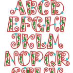 Christmas Leaf Star Mono Font For Christmas Alphabet Font