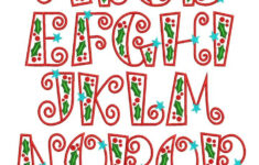 Christmas Leaf Star Mono Font pertaining to Christmas Fonts Alphabet