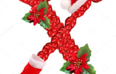 Christmas Letter X With Santa Claus Cap. — Stock Photo © Vladvitek in Christmas Alphabet Letter X