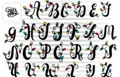 Christmas Lights Letters Svg For Christmas (380937) throughout Alphabet Christmas Lights