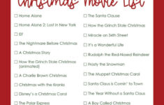 Christmas Movie Lists | Printabulls for Christmas Movies Alphabetical Order