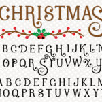 Christmas Script Christmas Font Christmas Monogram Font Festive Throughout Fancy Christmas Font Alphabet