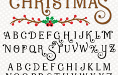Christmas Script Christmas Font Christmas Monogram Font Festive throughout Fancy Christmas Font Alphabet