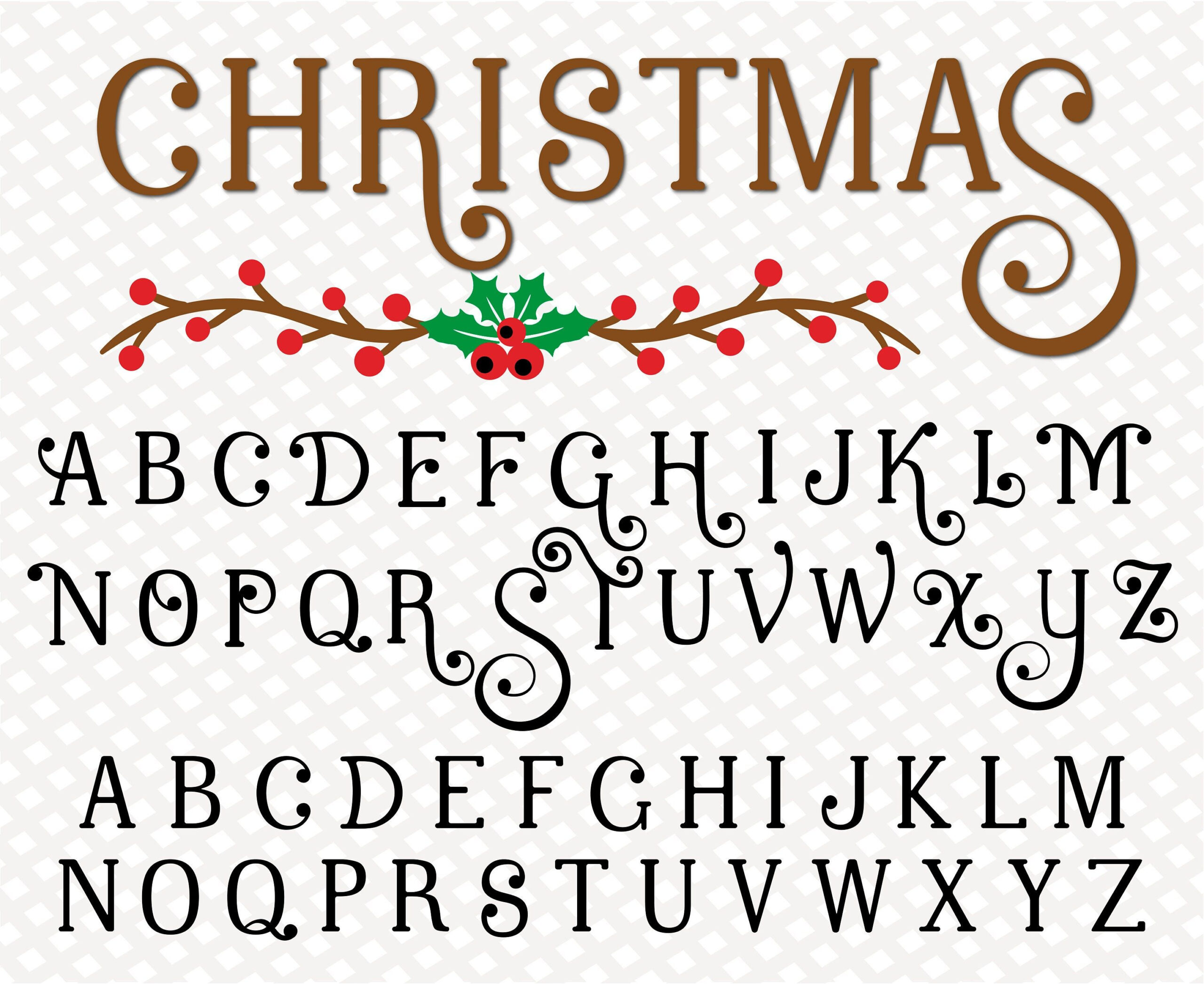 Christmas Script Christmas Font Christmas Monogram Font Festive throughout Fancy Christmas Font Alphabet