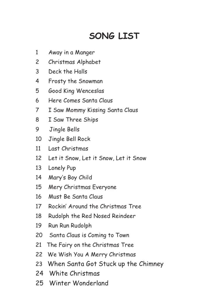 List of Christmas Songs Alphabetical