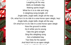 Christmas Songs Lyrics - Lyrics To Popular Christmas Carols with Alphabetical List Of Christmas Songs With Lyrics