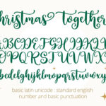 Christmas Together   A Sweet Handwritten Fontrungnoistudio Regarding Handwritten Christmas Fonts Alphabet