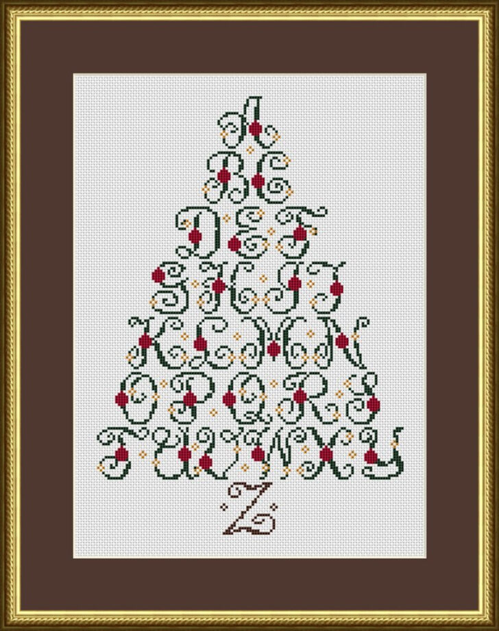 Counted Cross Stitch Christmas Alphabet