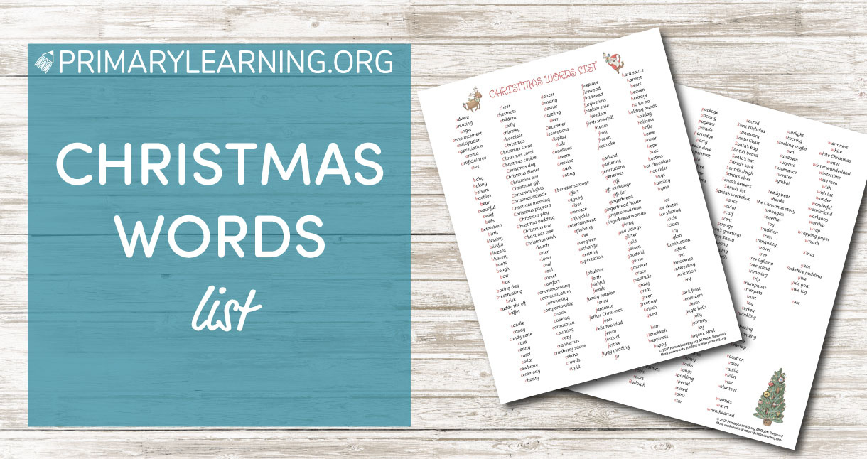 Christmas Words List From A To Z | Primarylearning in Christmas Words By Alphabet