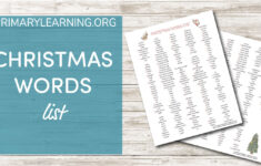 Christmas Words List From A To Z | Primarylearning with regard to List of Christmas Carols in Alphabetical Order