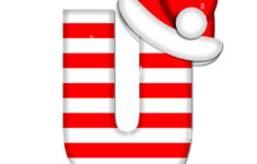 Der Buchstabe U Im Alphabet-Set „Christmas Candy Cane“ Ist Rot pertaining to Christmas Alphabet Letter U