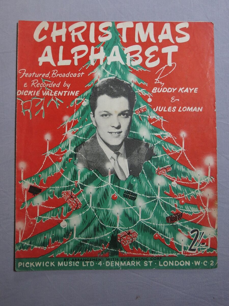 Dickie Valentine Christmas Alphabet 1950&amp;#039;S Sheet Music! | Ebay within Dickie Valentine Christmas Alphabet