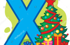 English Alphabet Letter X Christmas Stock Vector (Royalty Free pertaining to Christmas Alphabet Letter X