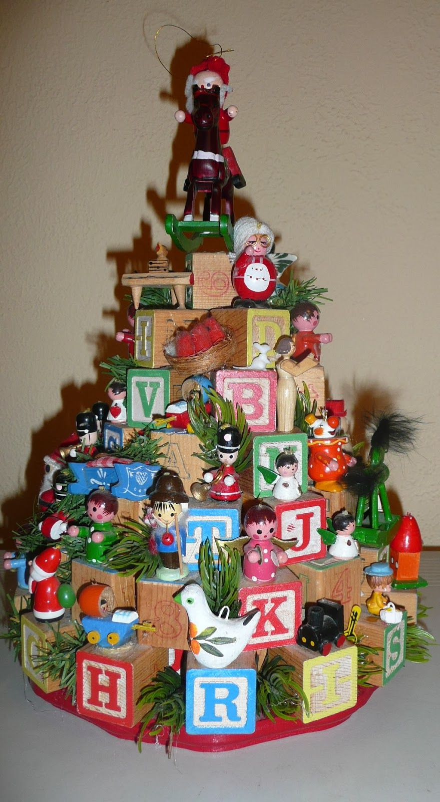 Family Heirloom Children&amp;#039;S Block Christmas Tree Diy-Craft Project pertaining to Alphabet Block Christmas Tree