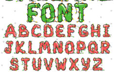 Font Garland New Year And Christmas Alphabet Vector Image in Christmas Alphabet Font