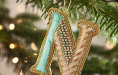 Fortnum'S Eau De Nil Embroidered Alphabet Christmas Decoration, N with regard to Alphabet Letter Christmas Ornaments