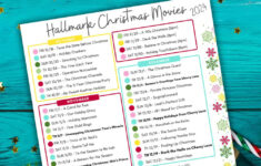 Free 2024 Printable Hallmark Christmas Movie Schedule intended for Christmas Movies in Alphabetical Order