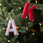 Free Pdf Pattern  Alphabet Felt Ornament In Christmas Ornament Alphabet Letters