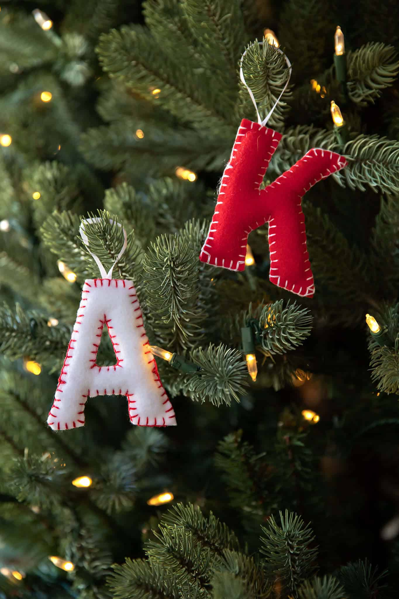 Free Pdf Pattern- Alphabet Felt Ornament in Christmas Ornament Alphabet Letters