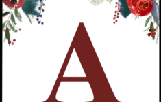 Free Printable Floral Christmas Banner Letters - Paper Trail Design inside Cut Out Christmas Alphabet Letters Printable