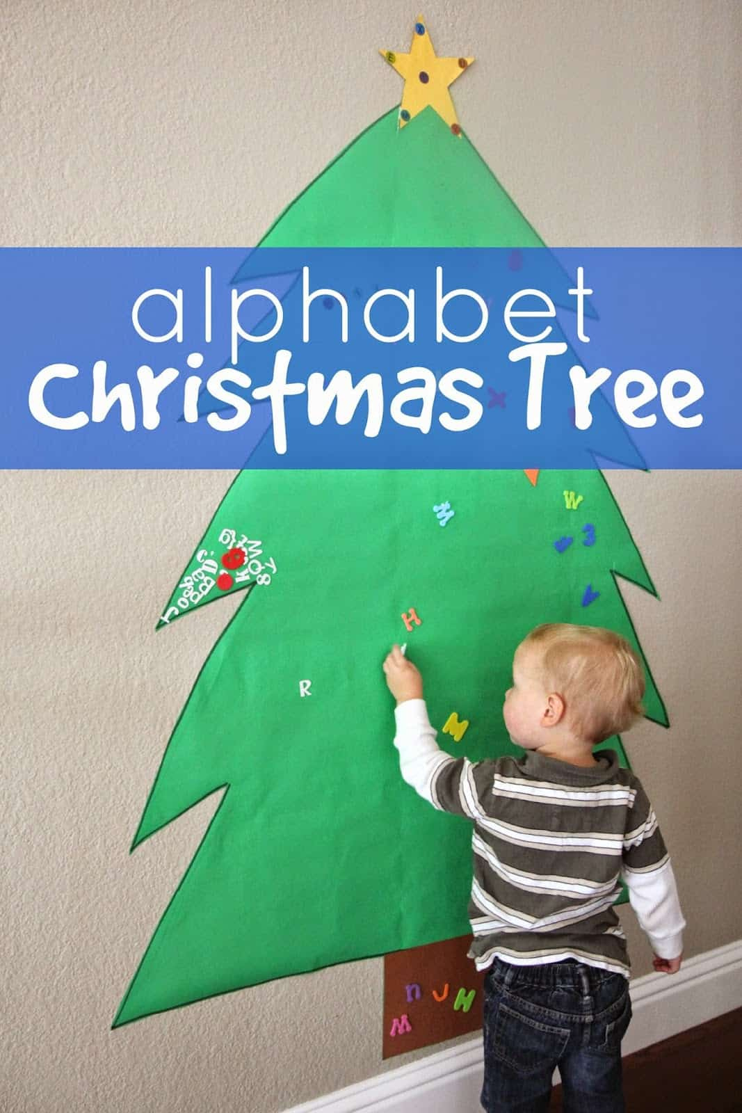 Giant Alphabet Tree For Toddlers And Preschoolers - Toddler Approved in Christmas Tree Alphabet