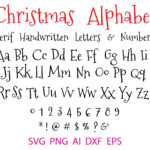 Handwritten Font Svg, Serif Font Svg, Christmas Font Svg, Cute With Regard To Handwritten Christmas Fonts Alphabet