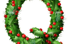 Holiday Font Letter Q As A Festive Winter Season Decorated Garland for Christmas Alphabet Letter Q