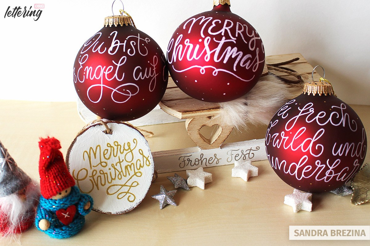 How To Create Gorgeous Hand Lettered Christmas Ornaments (Tutorial) with regard to Alphabet Letter Christmas Ornaments