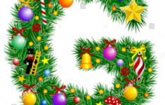 Letter G Christmas Tree Decoration Alphabet Stock Vector (Royalty inside Christmas Alphabet Letter G